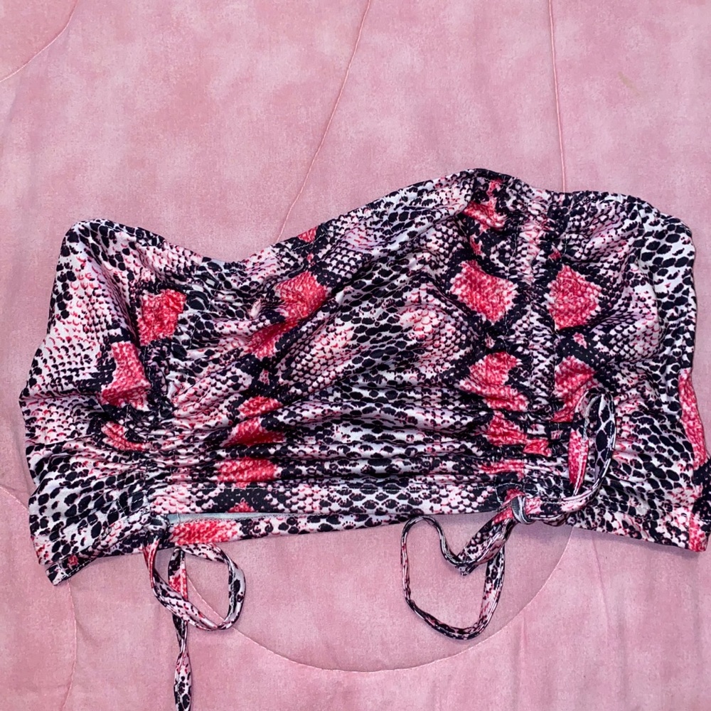 Snake print crop top